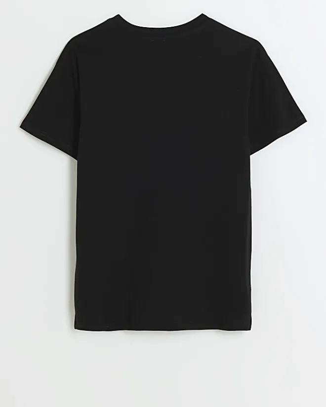 River Island Girls Paris graphic t-shirt Black New