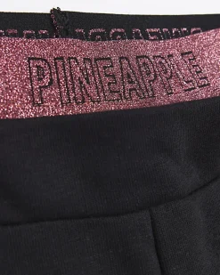 River Island Girls PINEAPPLE Glitter Waist Joggers Black Clearance