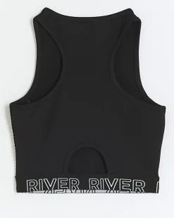 River Island Girls RI Active mesh panel tank top Black Outlet