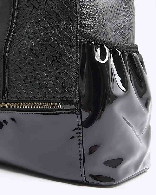River Island Girls RI monogram backpack Black Online