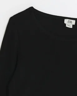 River Island Girls rib scoop bodysuit 2 pack Black Discount