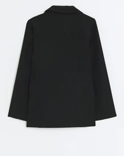 River Island Girls rolled sleeve blazer Black Discount