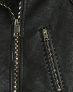 River Island Girls zip up biker jacket Black Online