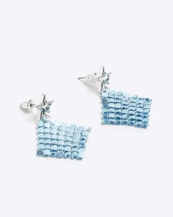 River Island Girls Blue Chainmail Earrings Purple Best
