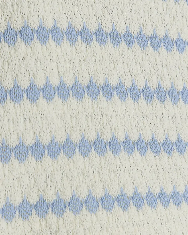 River Island Girls crochet 2 in 1 long sleeve top Blue Sale