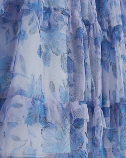 River Island Girls floral dress Blue Outlet