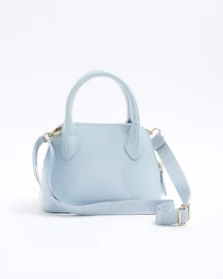 River Island Girls patent croc embossed bag Blue Fashion