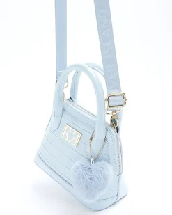 River Island Girls patent croc embossed bag Blue Fashion