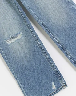 River Island Girls straight ripped jeans Blue Hot