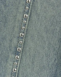 River Island Girls studded straight jeans Blue Hot