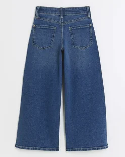 River Island Girls wide leg jeans Blue Outlet