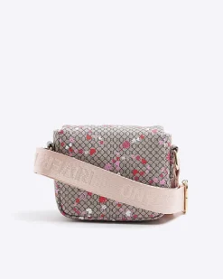 River Island Girls monogram pouch cross body bag Brown Best