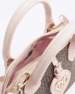 River Island Girls RI floral monogram bag Brown Fashion