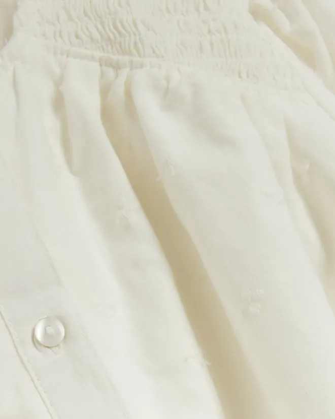 River Island Girls embroidered button up blouse Cream Best