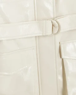 River Island Girls faux leather utility shacket Cream Discount