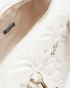 River Island Girls heart quilt travel bag Cream Discount