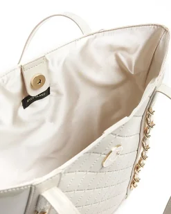 River Island Girls quilted bow shopper bag bundle Cream Online