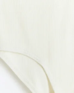 River Island Girls rib frill bodysuit Cream Online