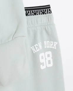 River Island Girls graphic hoodie and joggers set Green Best
