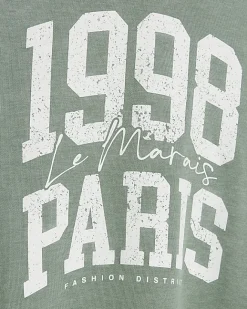 River Island Girls graphic washed hoodie Green Fashion