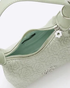 River Island Girls flower shoulder bag Khaki Outlet