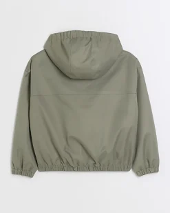 River Island Girls hooded parka jacket Khaki Outlet