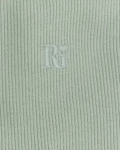 River Island Girls rib embroidered logo crop vest Khaki Discount
