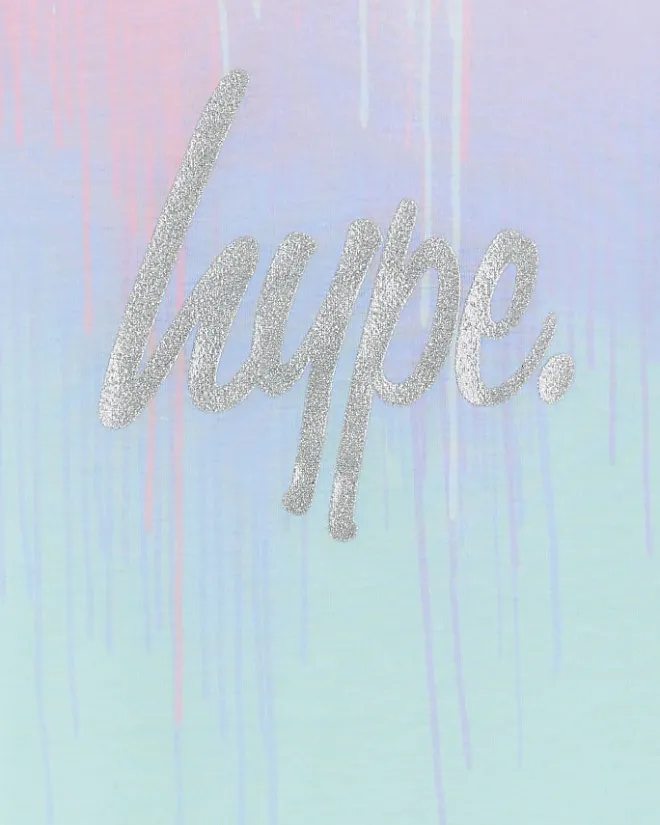 River Island Girls lilac Hype ombre glitter t-shirt Blue Clearance