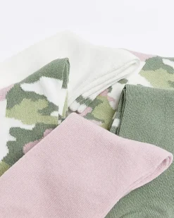 River Island Girls camo trainer socks 5 pack Pink Sale
