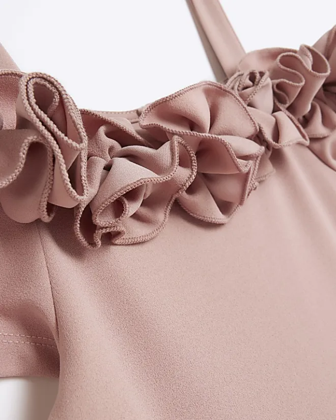 River Island Girls corsage jumpsuit Pink Hot