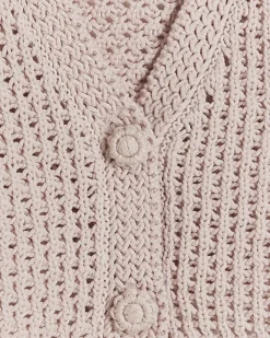River Island Girls crochet crop cardigan Pink Sale