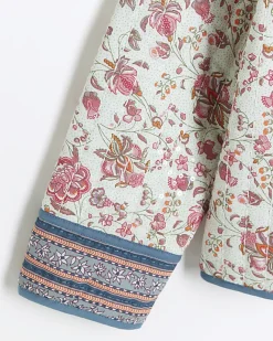 River Island Girls floral quilted jacket Pink Hot