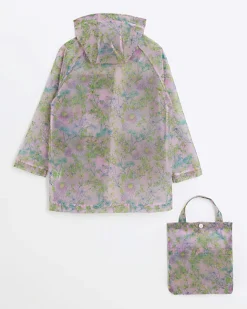 River Island Girls floral rain coat and bag set Pink Online
