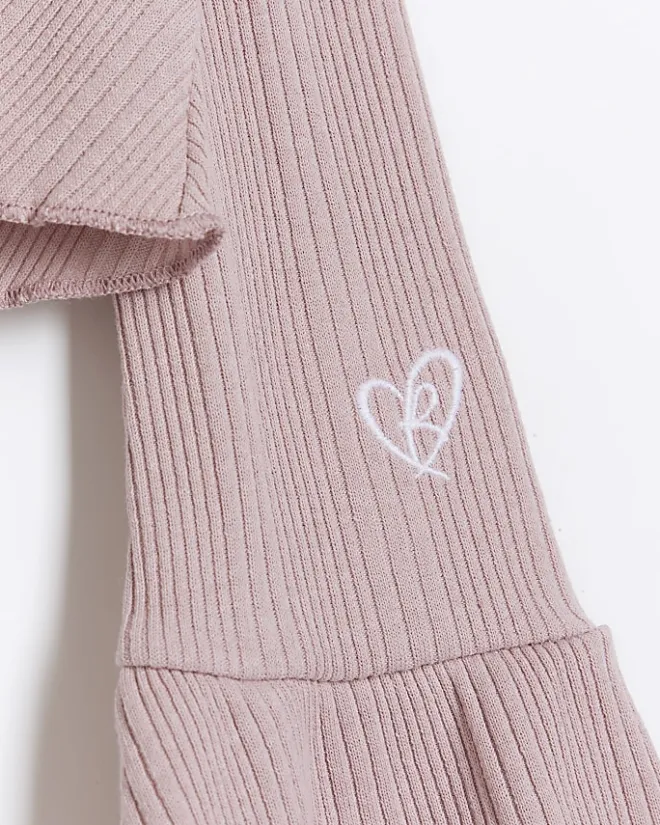 River Island Girls frill hem cardigan Pink New