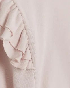 River Island Girls frill long sleeve sweatshirt Pink Hot