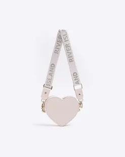 River Island Girls Heart Cross Body Bag Pink Best