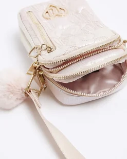 River Island Girls heart quilted festival bag Pink Best