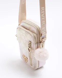 River Island Girls heart quilted festival bag Pink Best