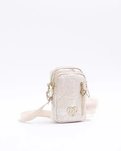 River Island Girls heart quilted festival bag Pink Best