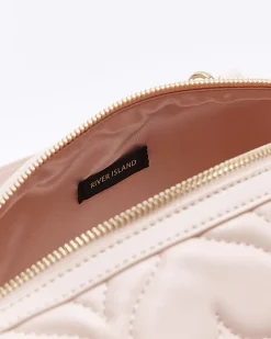 River Island Girls heart quilted holdall bag Pink Fashion