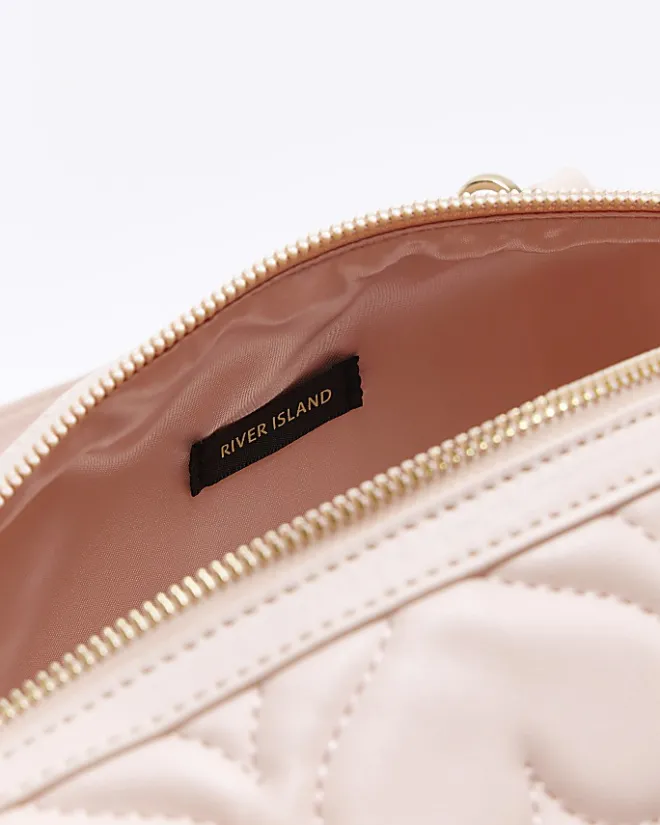 River Island Girls heart quilted holdall bag Pink Fashion