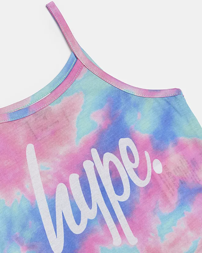 River Island Girls HYPE tie dye cami top Pink New