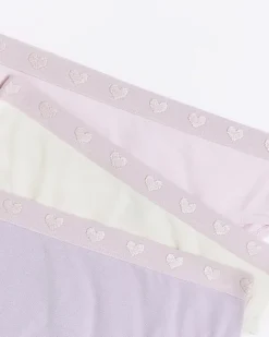 River Island Girls leopard briefs 6 pack Pink Sale