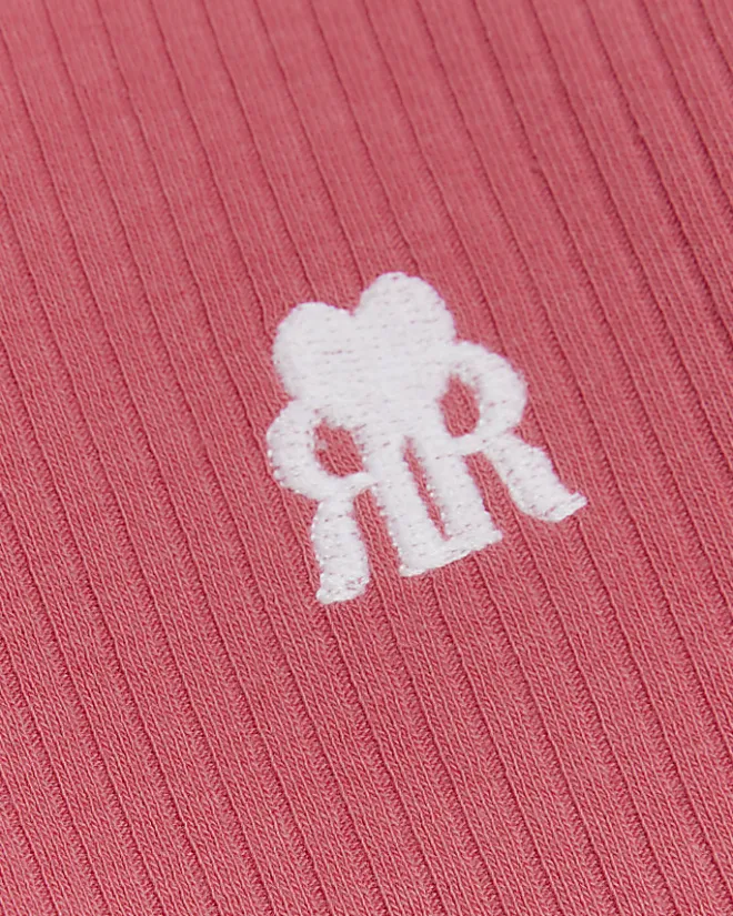 River Island Girls long sleeve lettuce hem rib top Pink Discount