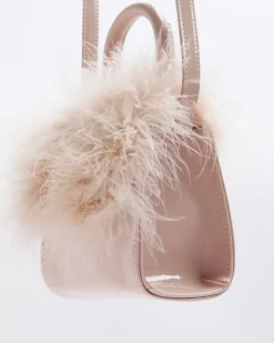 River Island Girls patent feather cross body bag Pink Online