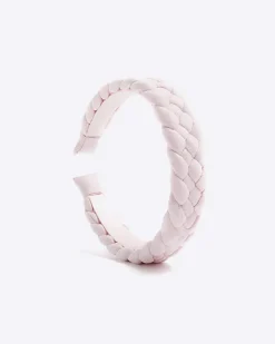 River Island Girls plaited hair band Pink Outlet