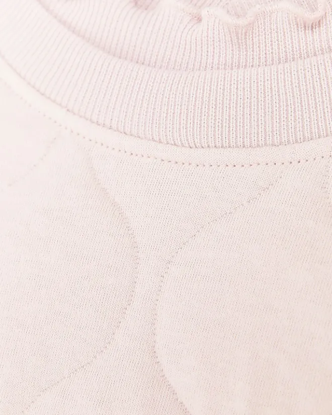 River Island Girls quilted frill sweatshirt Pink Sale