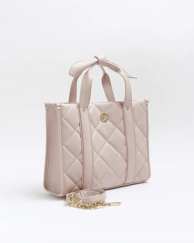 River Island Girls quilted shopper bag Pink Best