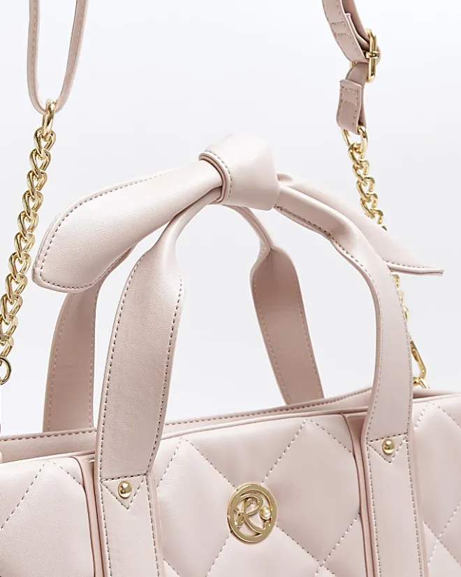 River Island Girls quilted shopper bag Pink Best