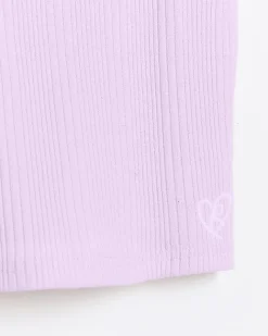 River Island Girls pink ribbed cardigan and cami top set Purple Sale